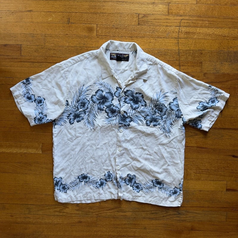 Honolua Surf Co. Hawaiian Shirt Floral Print Button Up Short Sleeve XL‎